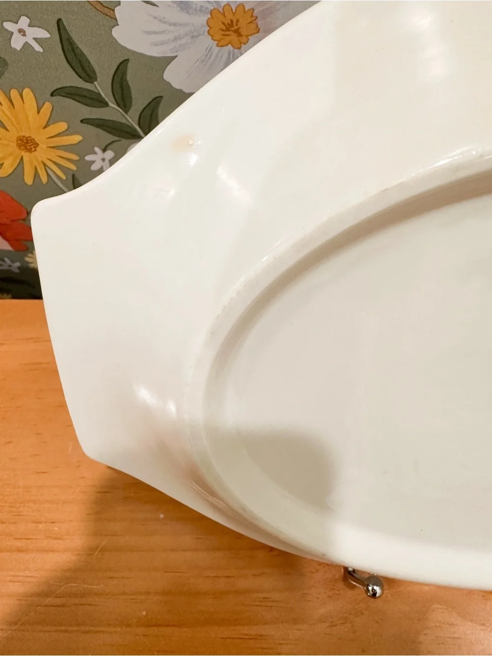 Gold Scroll Ceramic Serving Platter